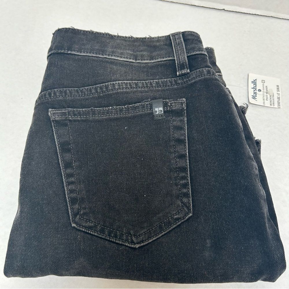 Joe's Jeans NWT Black Denim Jean Skirt Raw Hem‎ Size 29 Distressed Edges
